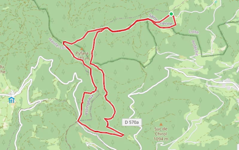 Tracé du parcours La Maison dans la nature - Col de la Charousse
