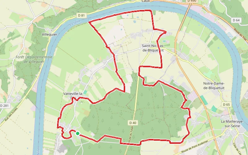 Tracé du parcours Autour de la Pâture du Mort