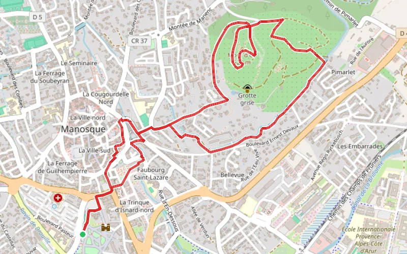 Tracé du parcours Le Mont d'Or