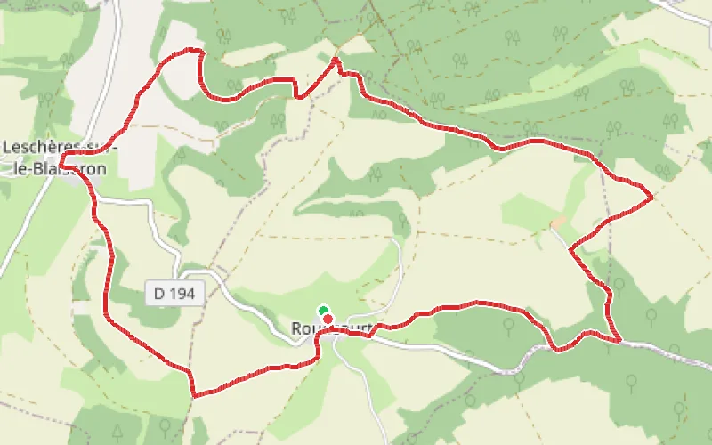 Tracé du parcours Circuit de Saint-Antoine à Rouécourt