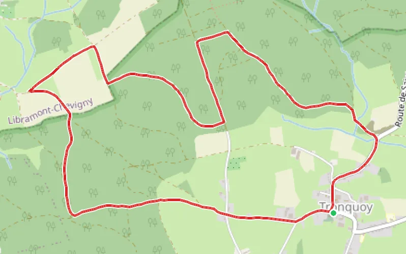 Tracé du parcours Le Banibois depuis Tronquoy