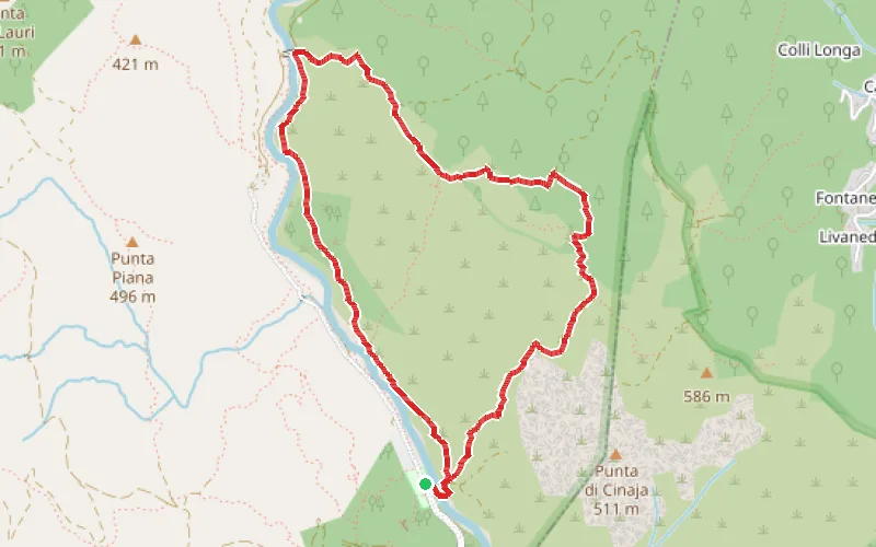 Tracé du parcours Sur l'autre versant d'U Cavu