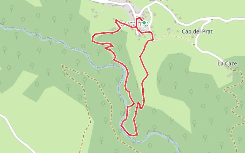 Tracé du parcours Le Rocher de Pailhol à Leucamp
